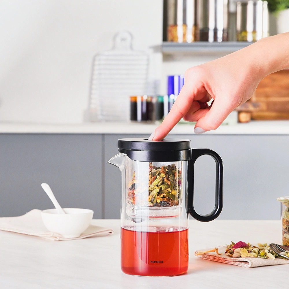Karaca Brewy Tea Borosilikat Cam French Press 500 ml görseli 4