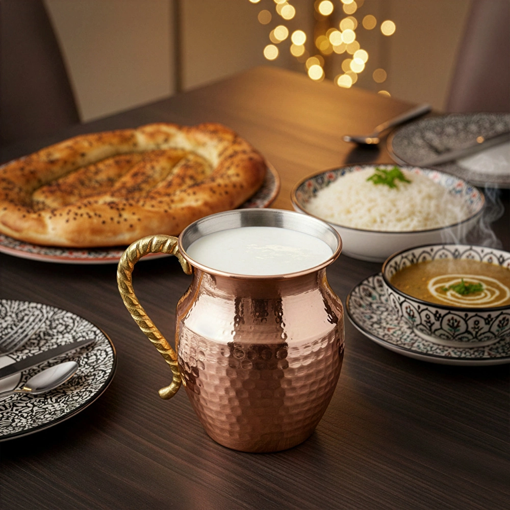 Karaca Alacahöyük Bakır Ayran Bardağı görseli 2