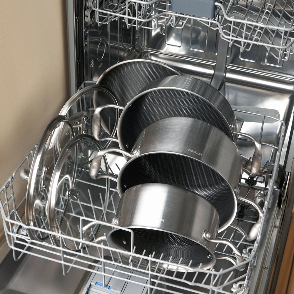 Karaca Powersteel 5Ply 316+ İndüksiyon Tabanlı 7 Parça Çelik Tencere ve Tava Seti görseli 10