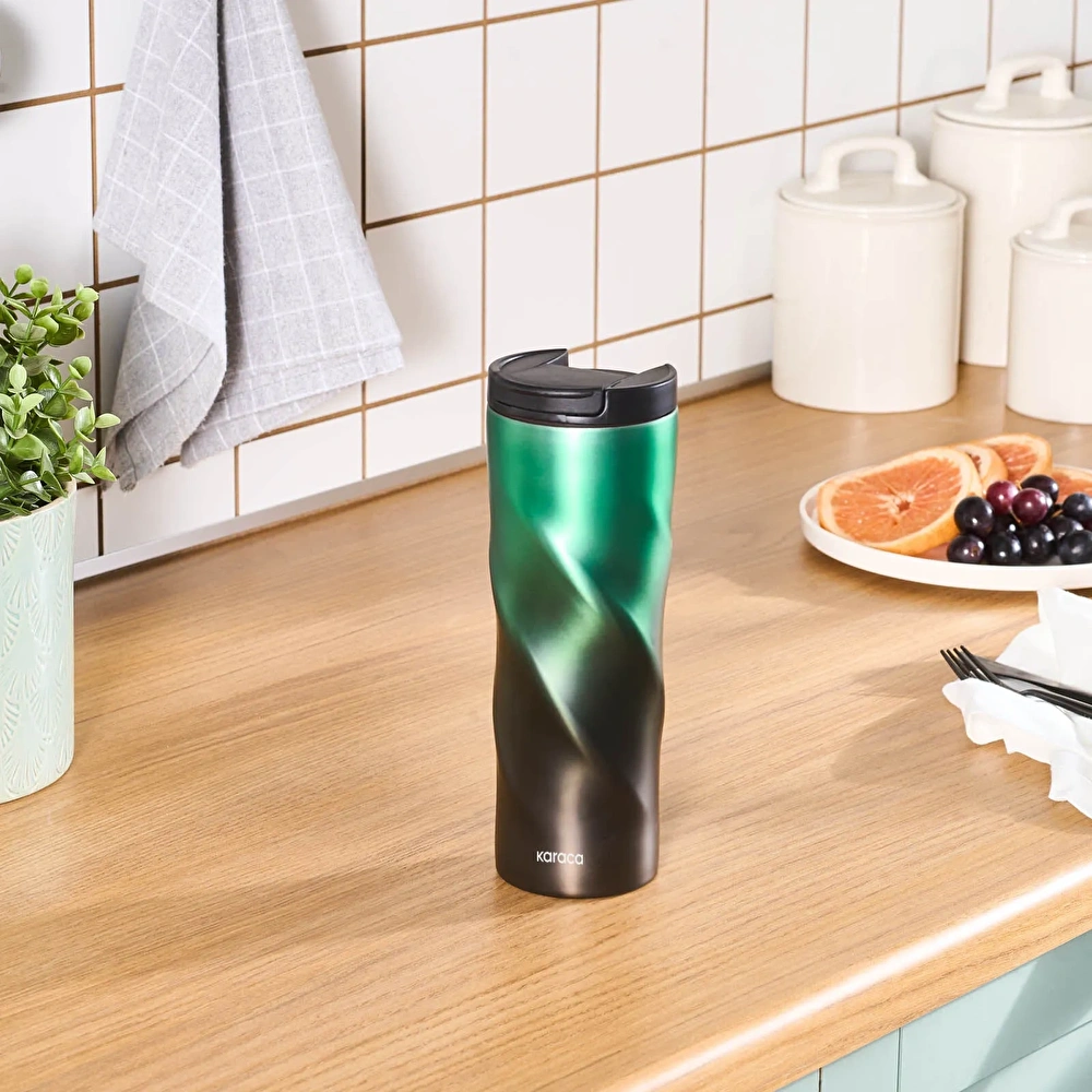 Karaca Orion Çelik Sızdırmaz Termos Yeşil 500 ml görseli 1
