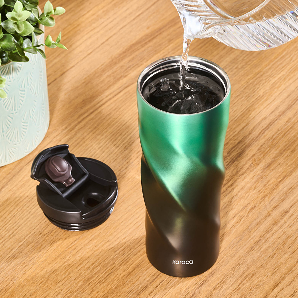 Karaca Orion Çelik Sızdırmaz Termos Yeşil 500 ml görseli 3