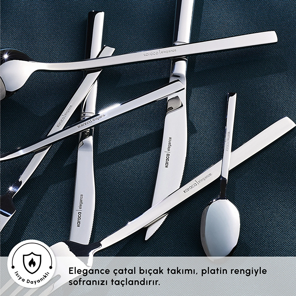 Karaca Red Carpet Collection Elegance Nil Platin 12 Kişilik 84 Parça Çatal Kaşık Bıçak Takımı görseli 5