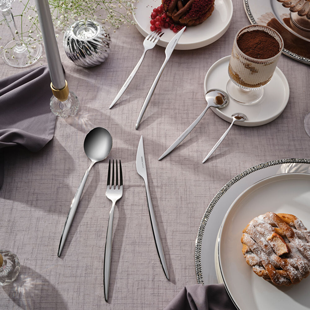 Karaca Premium Sail Platin 12 Kişilik 84 Parça Çatal Kaşık Bıçak Takımı thumbnail 3