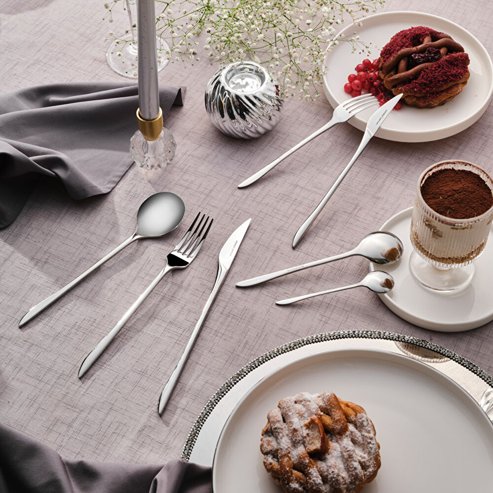 Karaca Premium Platin Von 12 Kişilik 84 Parça Çatal Kaşık Bıçak thumbnail 3