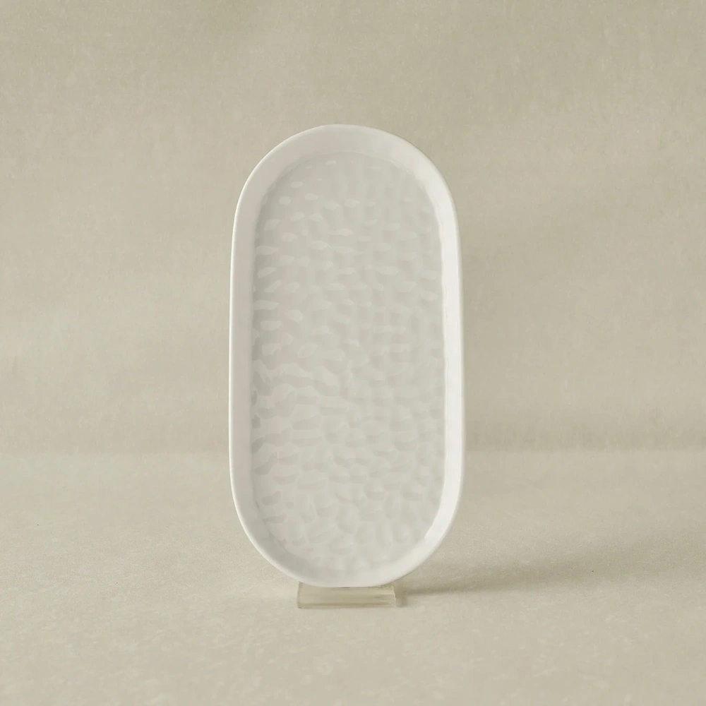 Karaca x Refika Bembeyaz Kayık Tabak 24 cm görseli 2