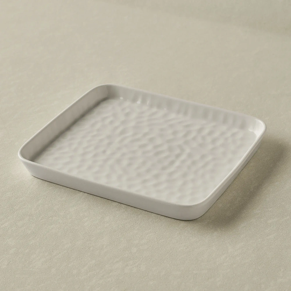 Karaca x Refika Bembeyaz Pasta Tabağı 19 cm görseli 1