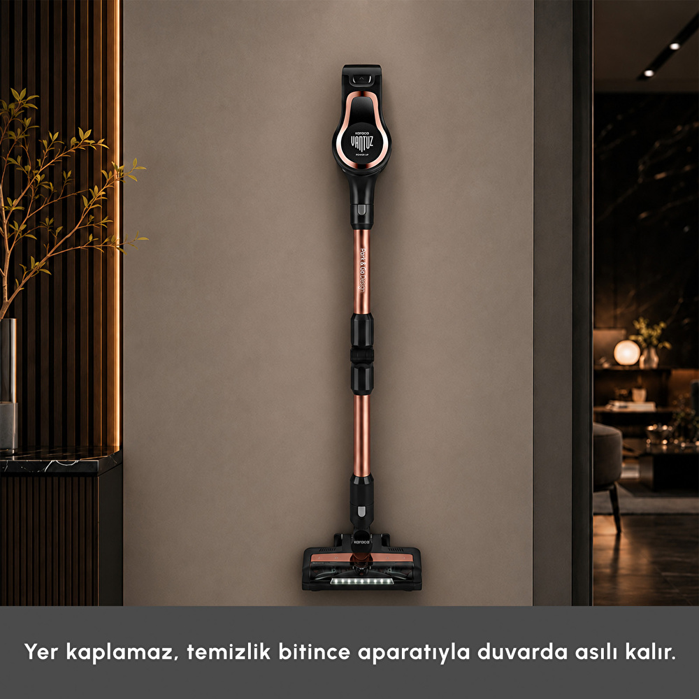 Karaca Vantuz Power Up Pro Dikey Süpürge Black Chrome | Karaca