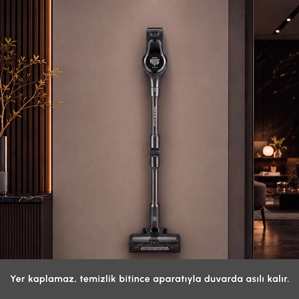 Karaca Vantuz Power Up Pro Dikey Süpürge Black Chrome görseli 10