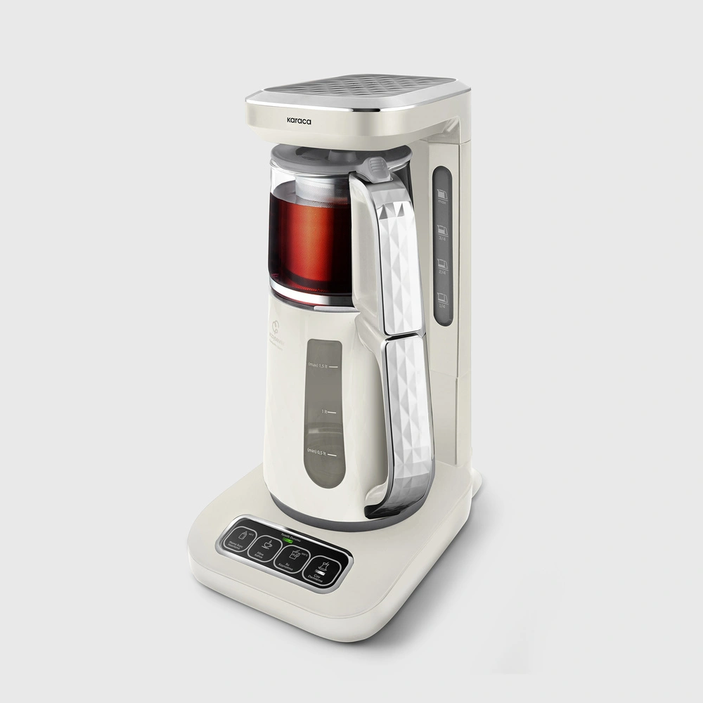 Karaca Çaysever Robotea Pro Quartz 4 in 1 Konuşan Çay Makinesi Creamy görseli 3