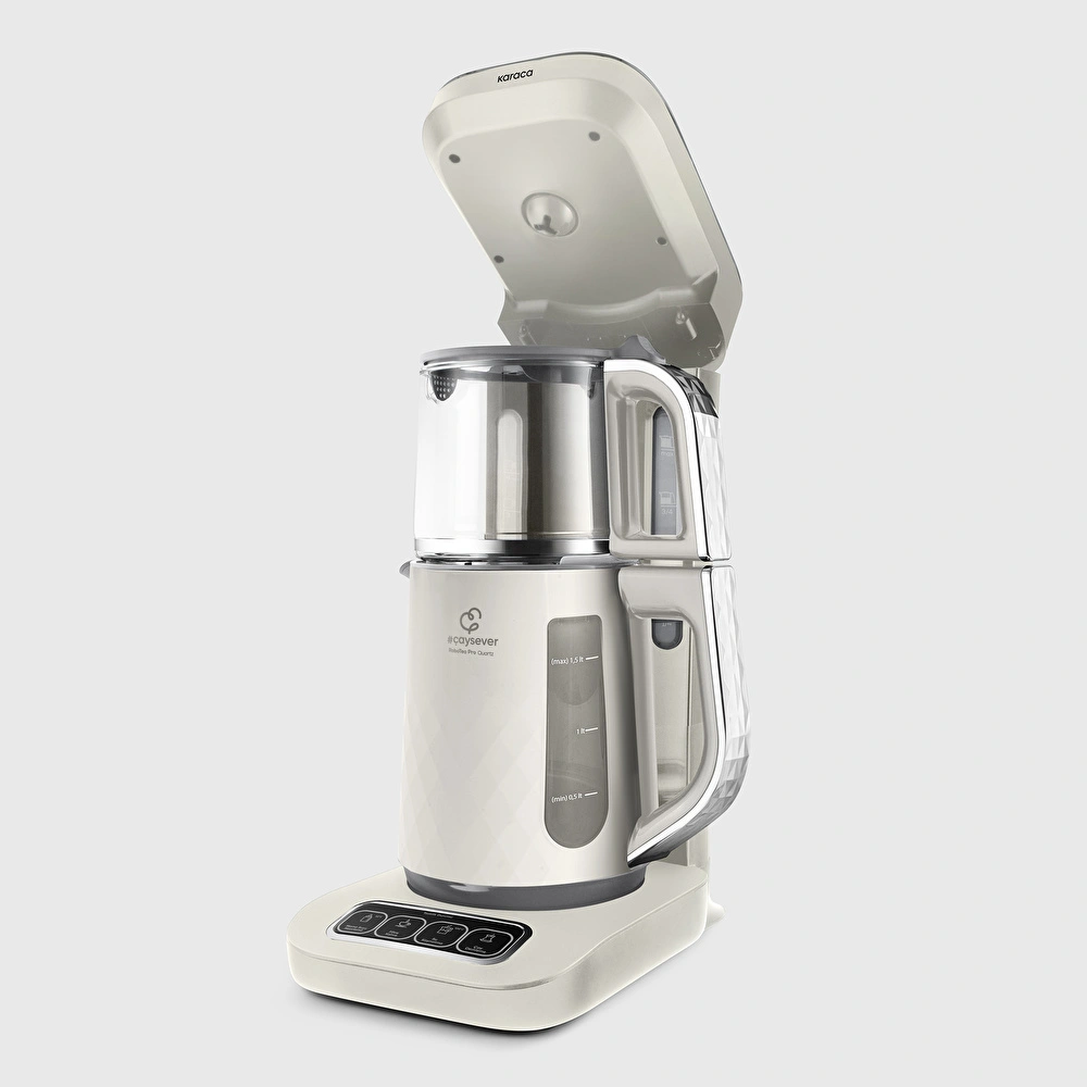 Karaca Çaysever Robotea Pro Quartz 4 in 1 Konuşan Çay Makinesi Creamy görseli 4