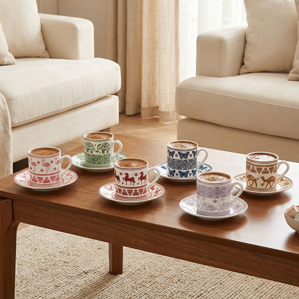 Karaca Teri 6 Kişilik Kahve Fincanı 90 ml thumbnail 4