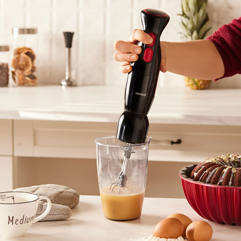 Karaca Pro-Multimax Mutfak Robotu 2000W Black Red thumbnail 4