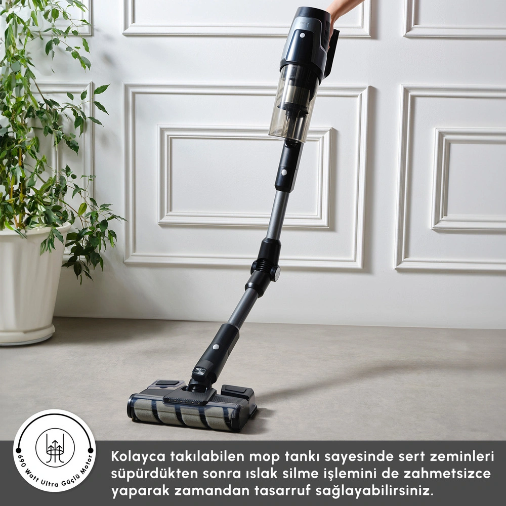 Karaca Dynamic Vacuumx 3 in 1 Kablosuz Islak Kuru Dikey Süpürge görseli 7