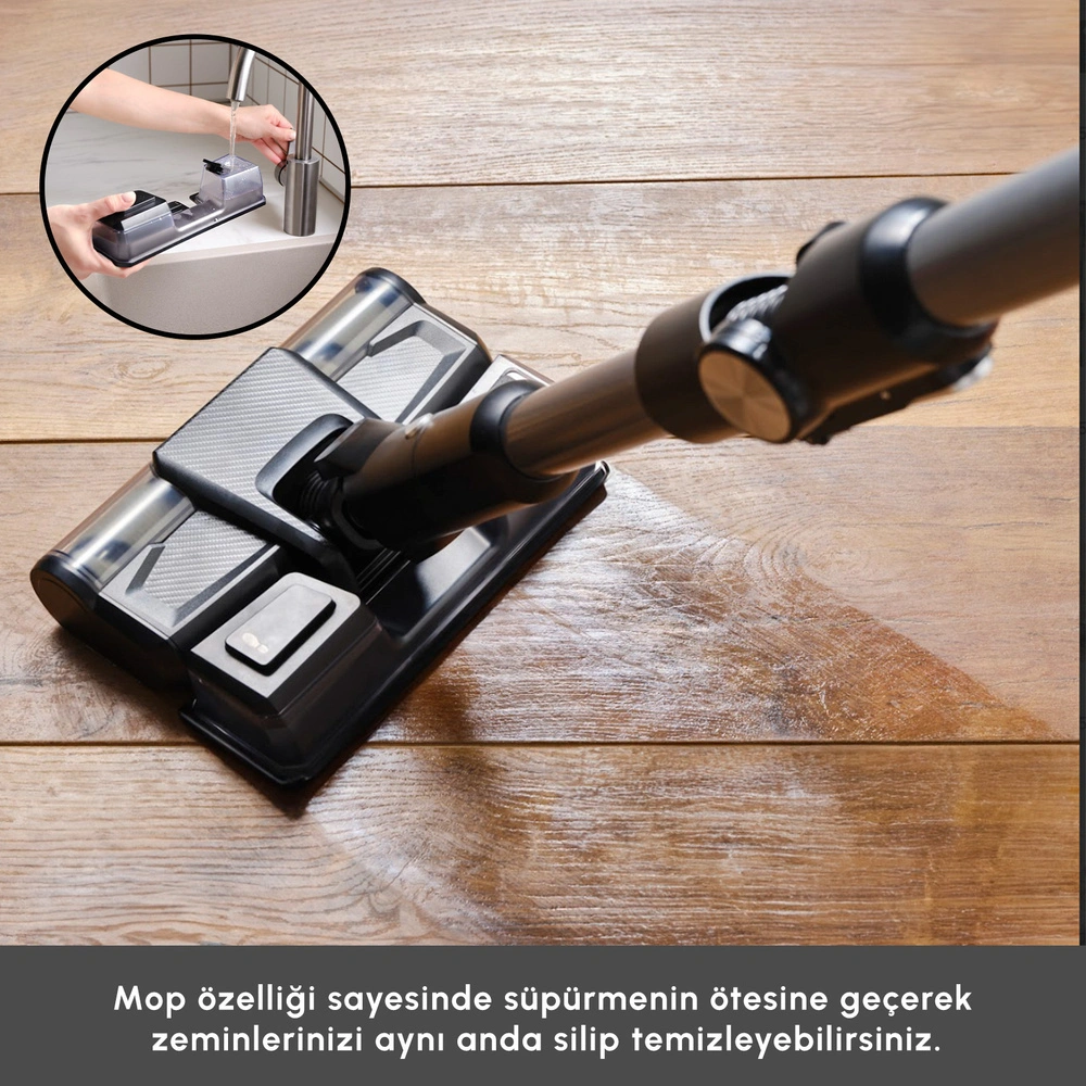 Karaca Dynamic Vacuumx 3 in 1 Kablosuz Islak Kuru Dikey Süpürge görseli 9