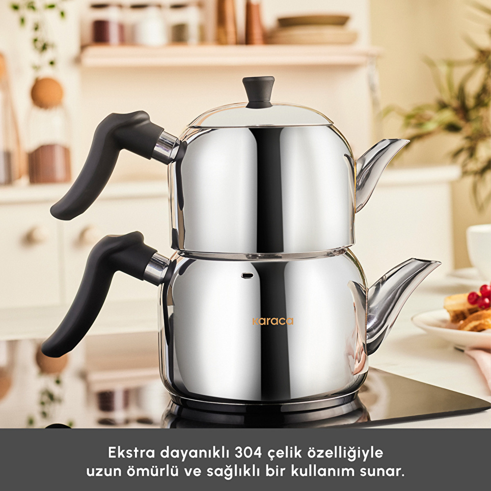 Karaca Nora Midi İndüksiyon Tabanlı Çaydanlık Takımı görseli 3