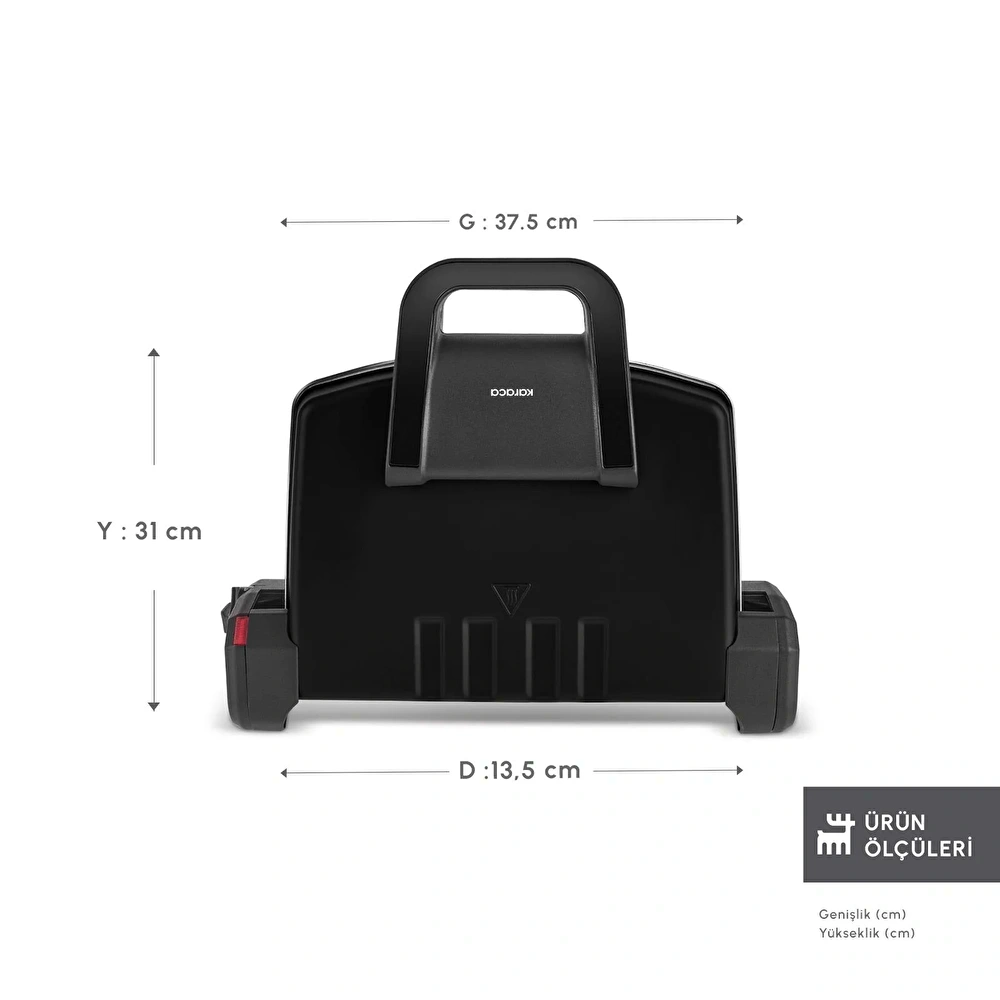 Karaca Future Essential Tost Makinesi Matte Black 1800 W 4 Dilim Kapasiteli görseli 2