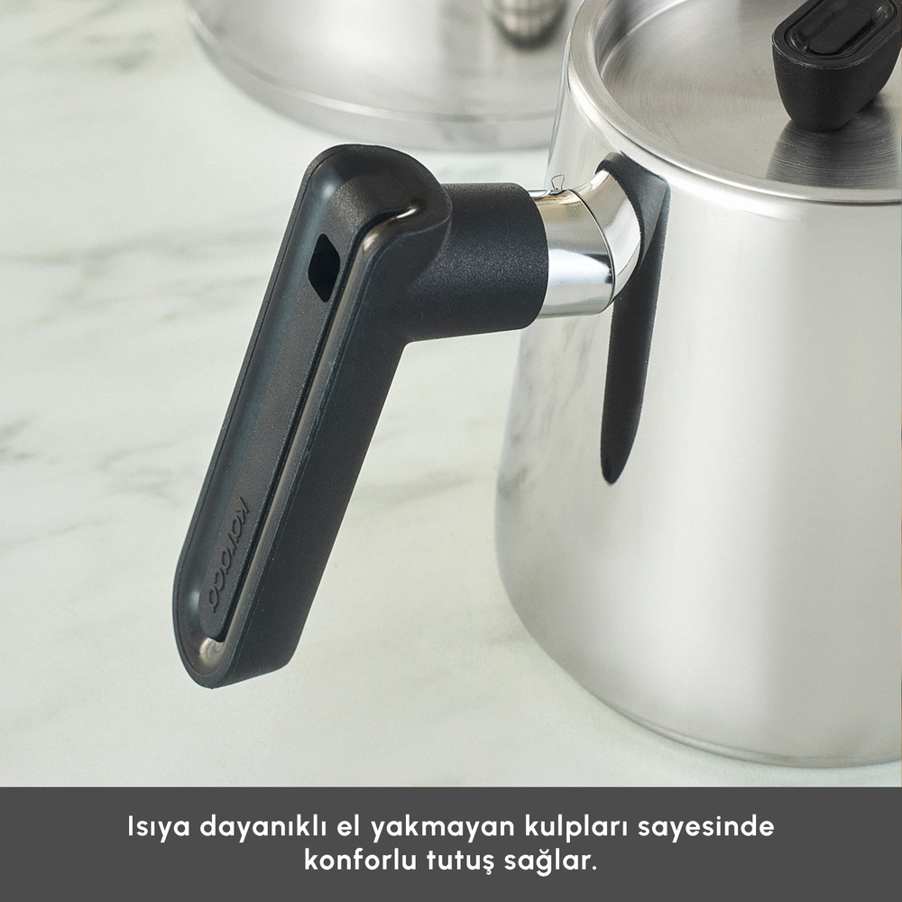 Karaca Ada İndüksiyon Tabanlı Çaydanlık Takımı Large görseli 6