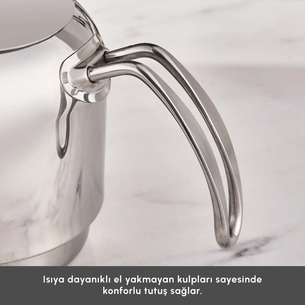 Karaca Deren Devrilmez İndüksiyon Tabanlı Maxi Boy Çaydanlık Takımı görseli 7