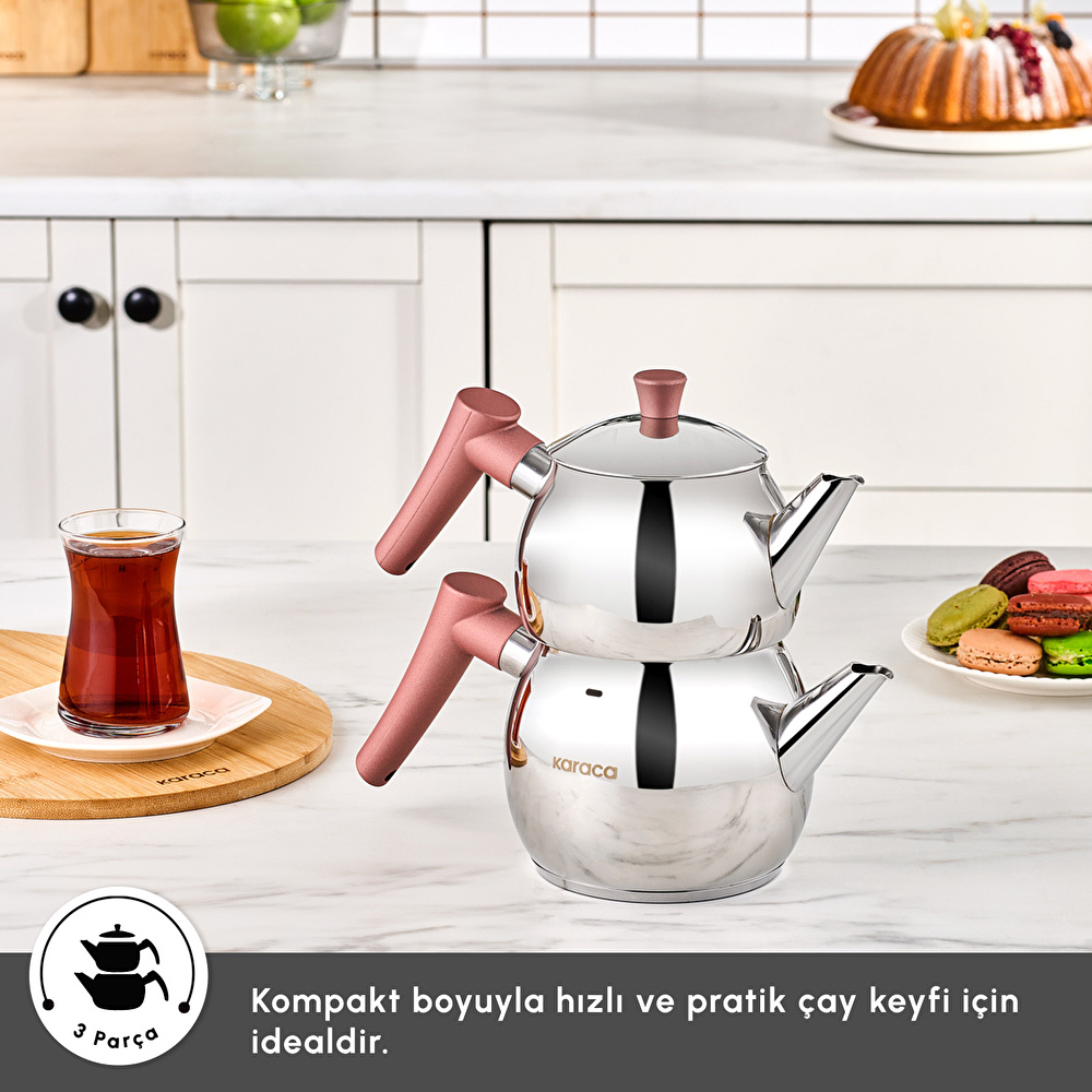 Karaca Frezya Mini Çaydanlık Takımı Rose görseli 6