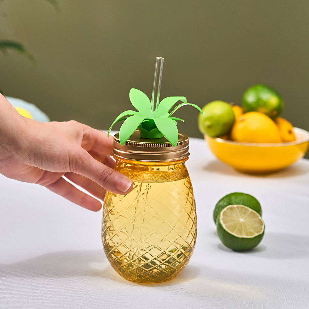 Karaca Ananas Transparent Pipetli Su Şişesi 550 Ml görseli 2