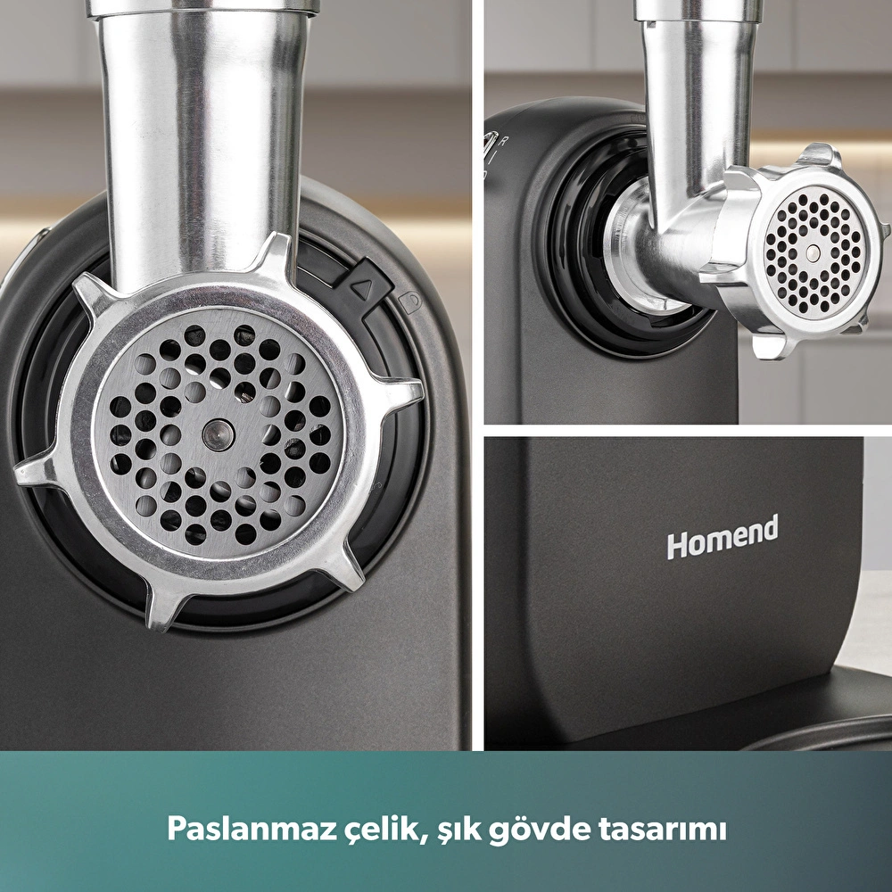 Homend Meatbox 3101H Paslanmaz Çelik Kıyma Makinesi görseli 4