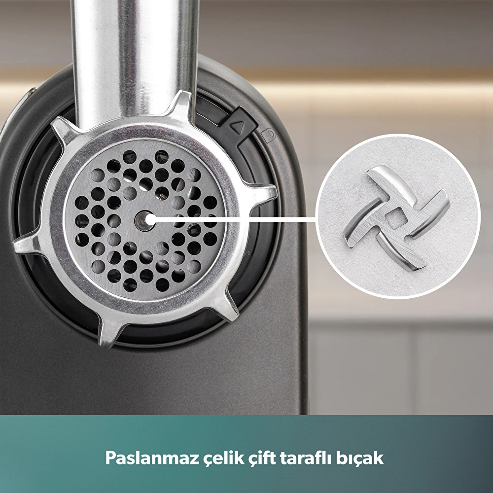 Homend Meatbox 3101H Paslanmaz Çelik Kıyma Makinesi görseli 8
