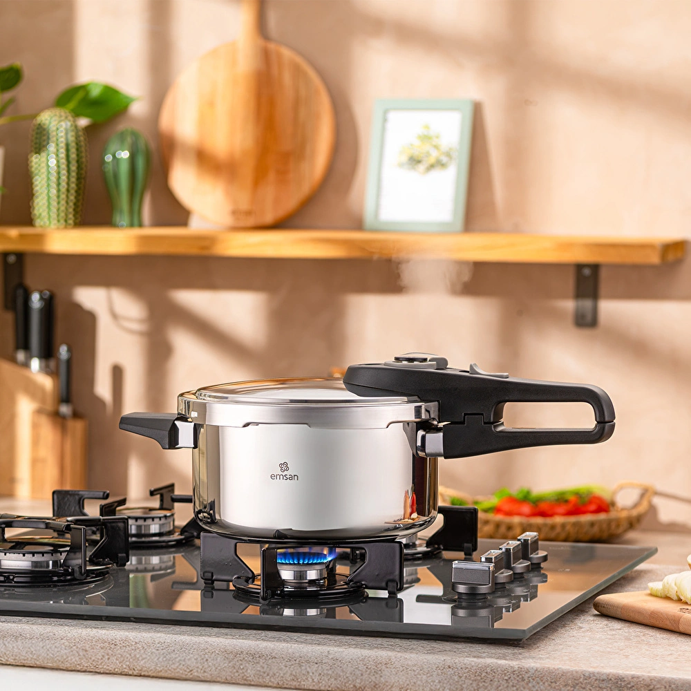 Emsan Fast Cooker Çift Emniyetli Düdüklü Tencere 4 +6 Lt görseli 3
