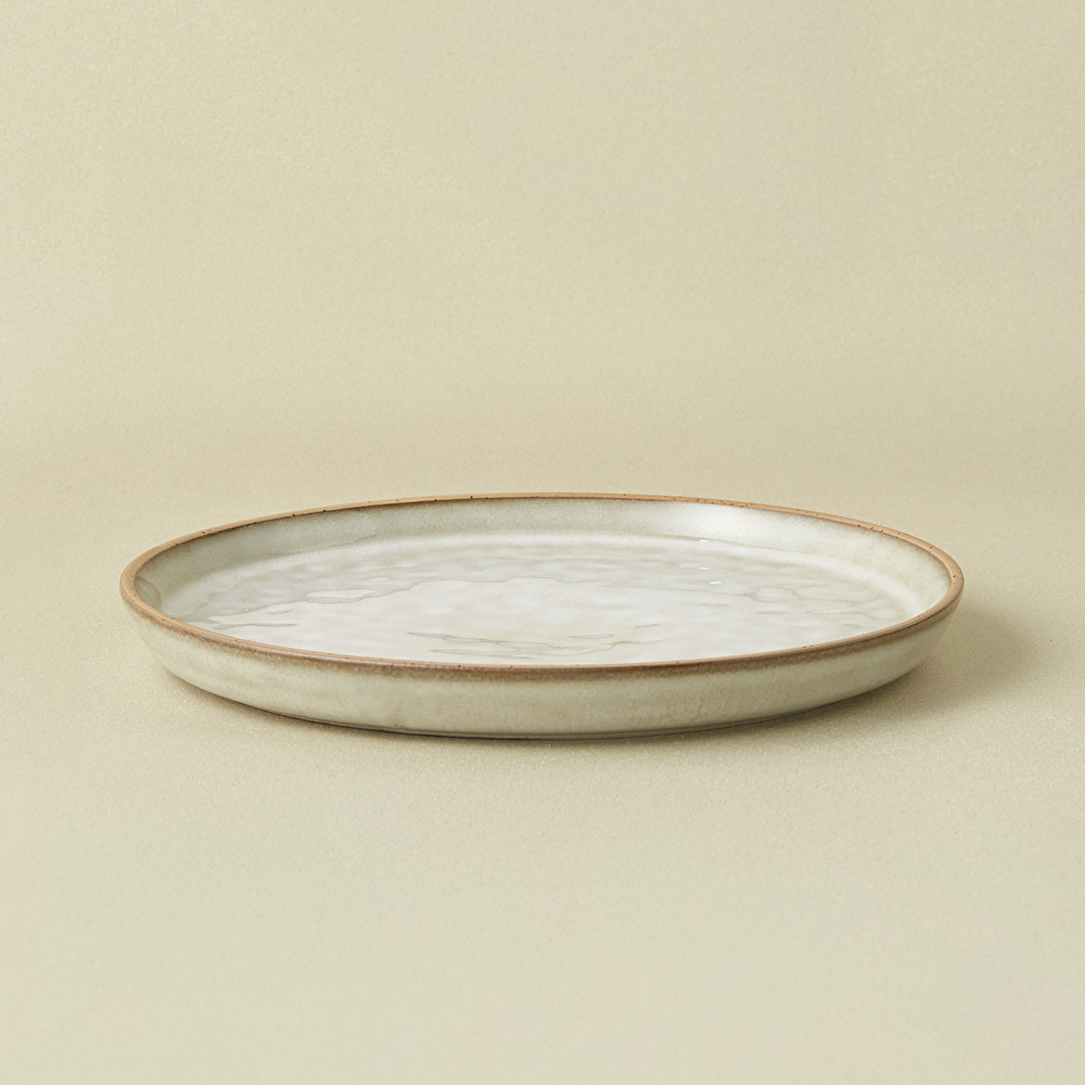 Karaca Rixton Bej Reaktif Pasta Tabağı  22 cm görseli 2