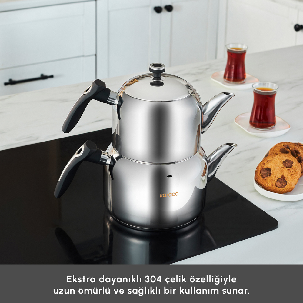 Karaca Asiye Maxi Çaydanlık Takımı Siyah görseli 5