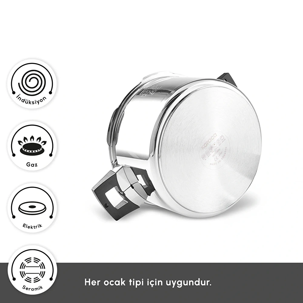 Karaca Quick And Safe İndüksiyon Tabanlı Düdüklü Tencere 7 Lt görseli 9