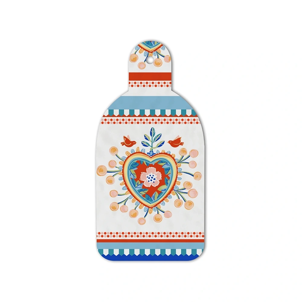 Baci Milano Mamma Mia Kalp Desenli Kesme Tahtası 16,5 cm x 34,5 cm görseli 1