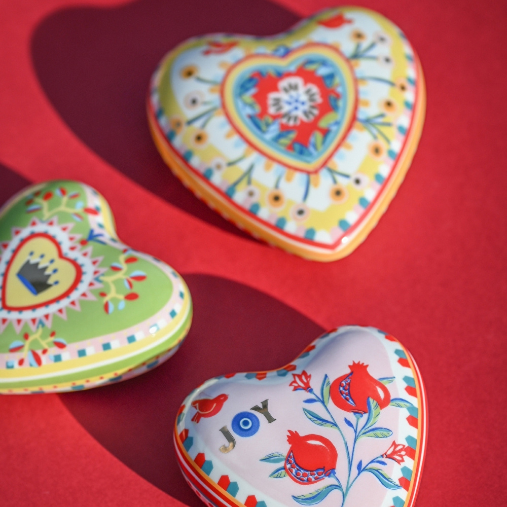 Baci Milano Mamma Mia Kalp Desenli Dekoratif Obje 12 cm x 11,5 cm x 4 cm görseli 4