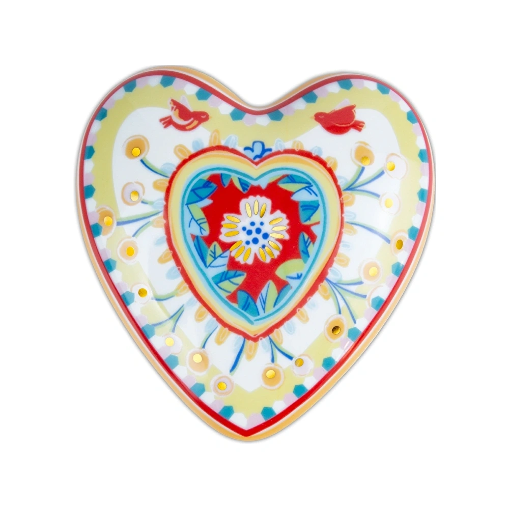 Baci Milano Mamma Mia Kalp Desenli Dekoratif Obje 12 cm x 11,5 cm x 4 cm görseli 5