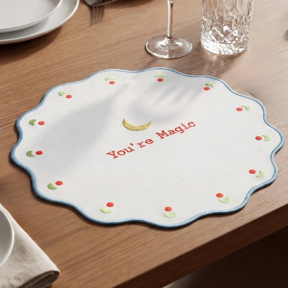 Baci Milano Mamma Mia You’re Magic İşlemeli Amerikan Servisi 40 cm Mavi görseli 3