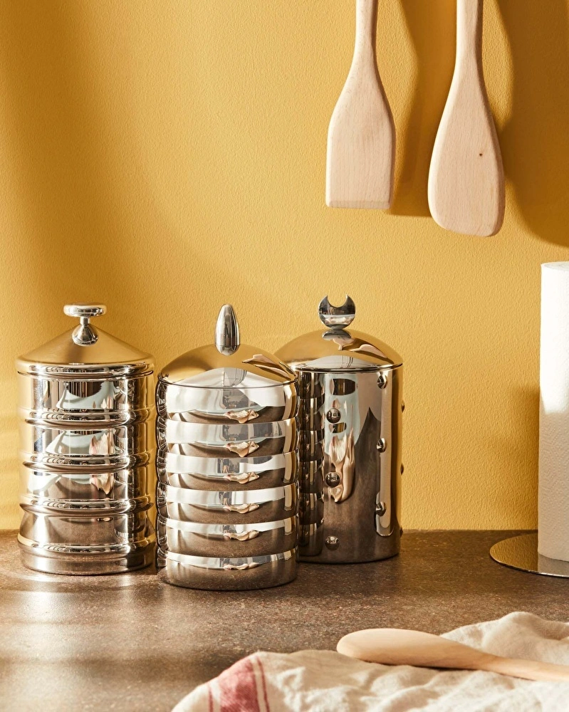 ALESSI KALİSTO 1 KROM KAVANOZ 11X21 CM SH görseli 2
