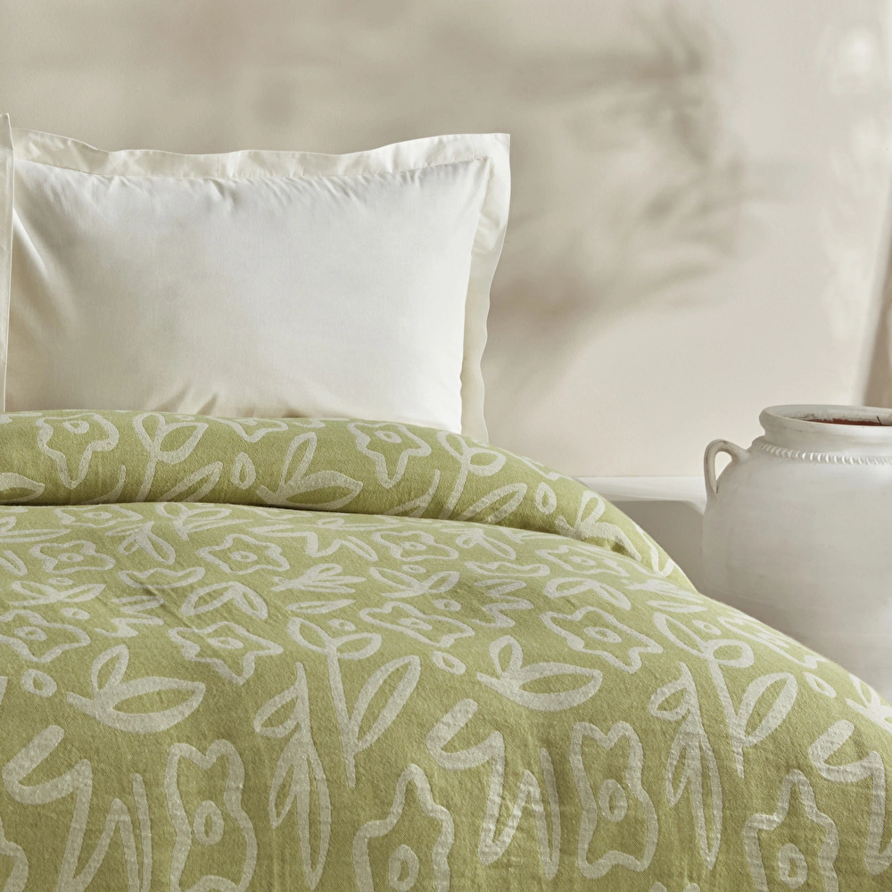 Karaca Home Bouquet Çİft Kişilik Müslin Pike Yeşil görseli 6