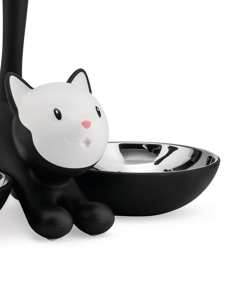Alessi Tigrito Gri Kedi Mama Kabı 32x16x28 Cm Sh görseli 1