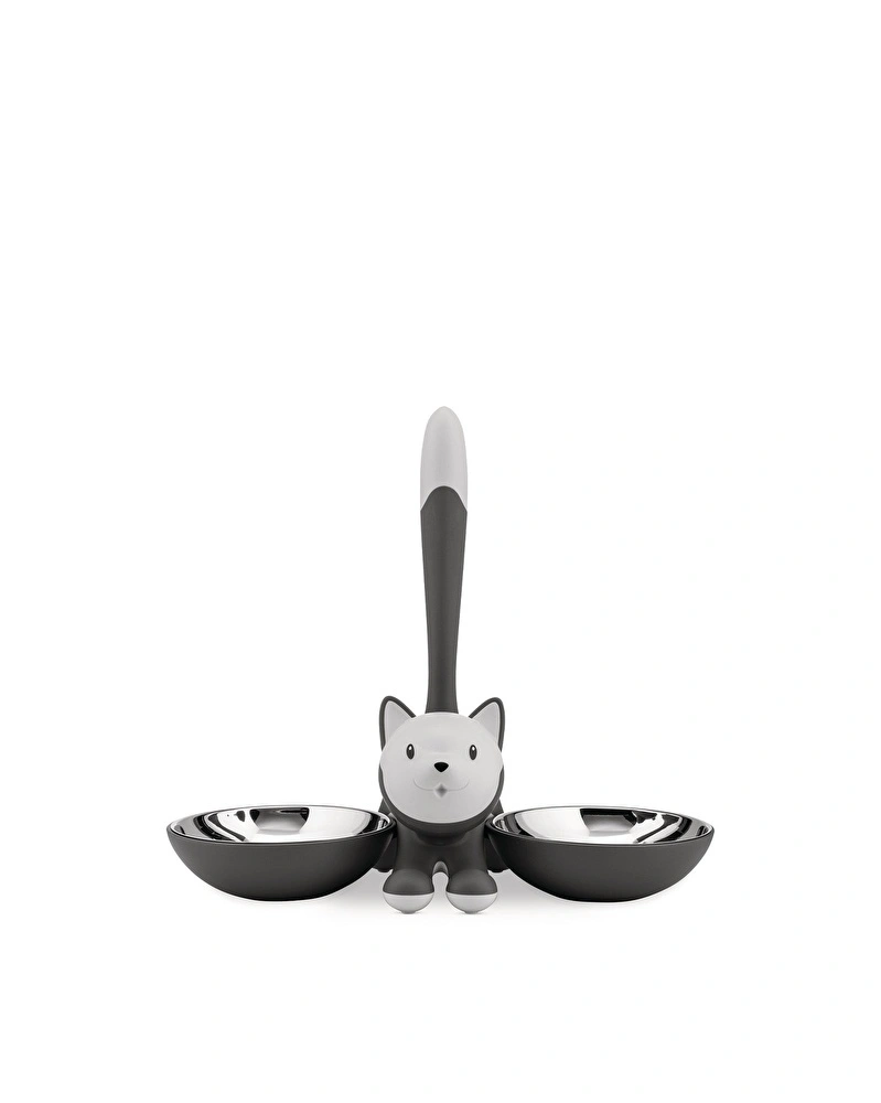 Alessi Tigrito Gri Kedi Mama Kabı 32x16x28 Cm Sh görseli 4