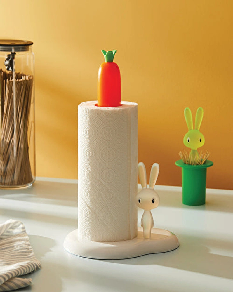 ALESSI BUNNY&CARROT HAVLU TUTUCU 20X16X34 BEYAZ UK görseli 2