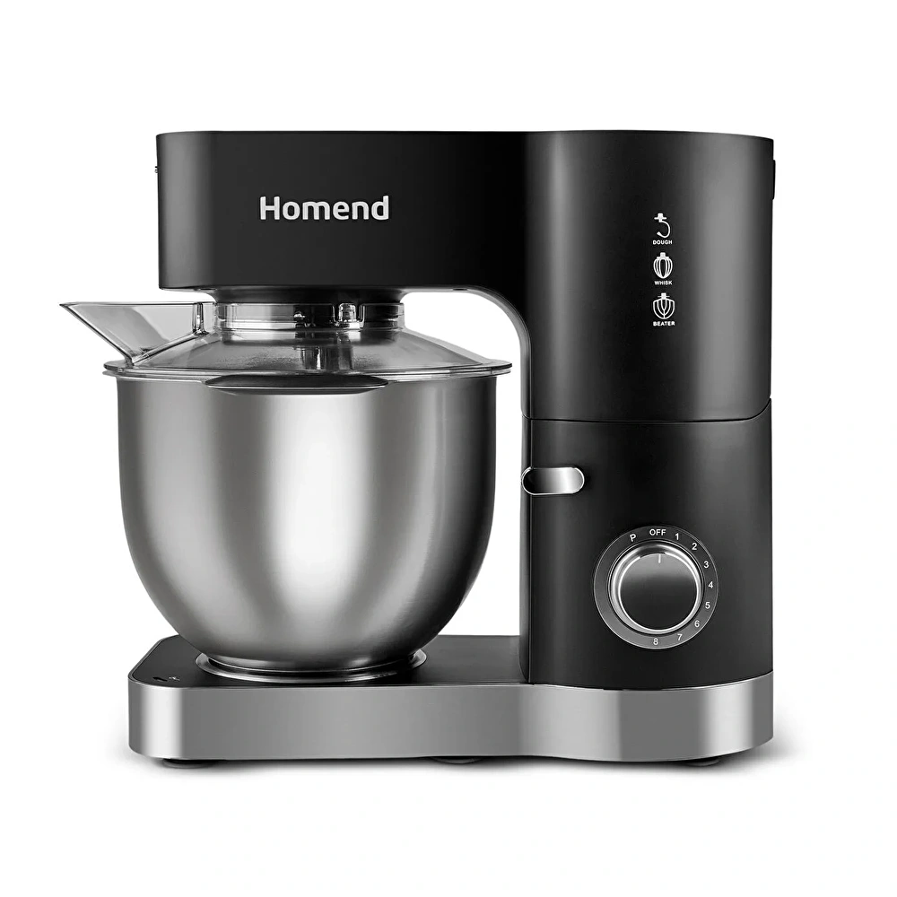 Homend Artfood 3025h Hamur Yoğurma Makinesi Siyah 1200W 5,5L görseli 6