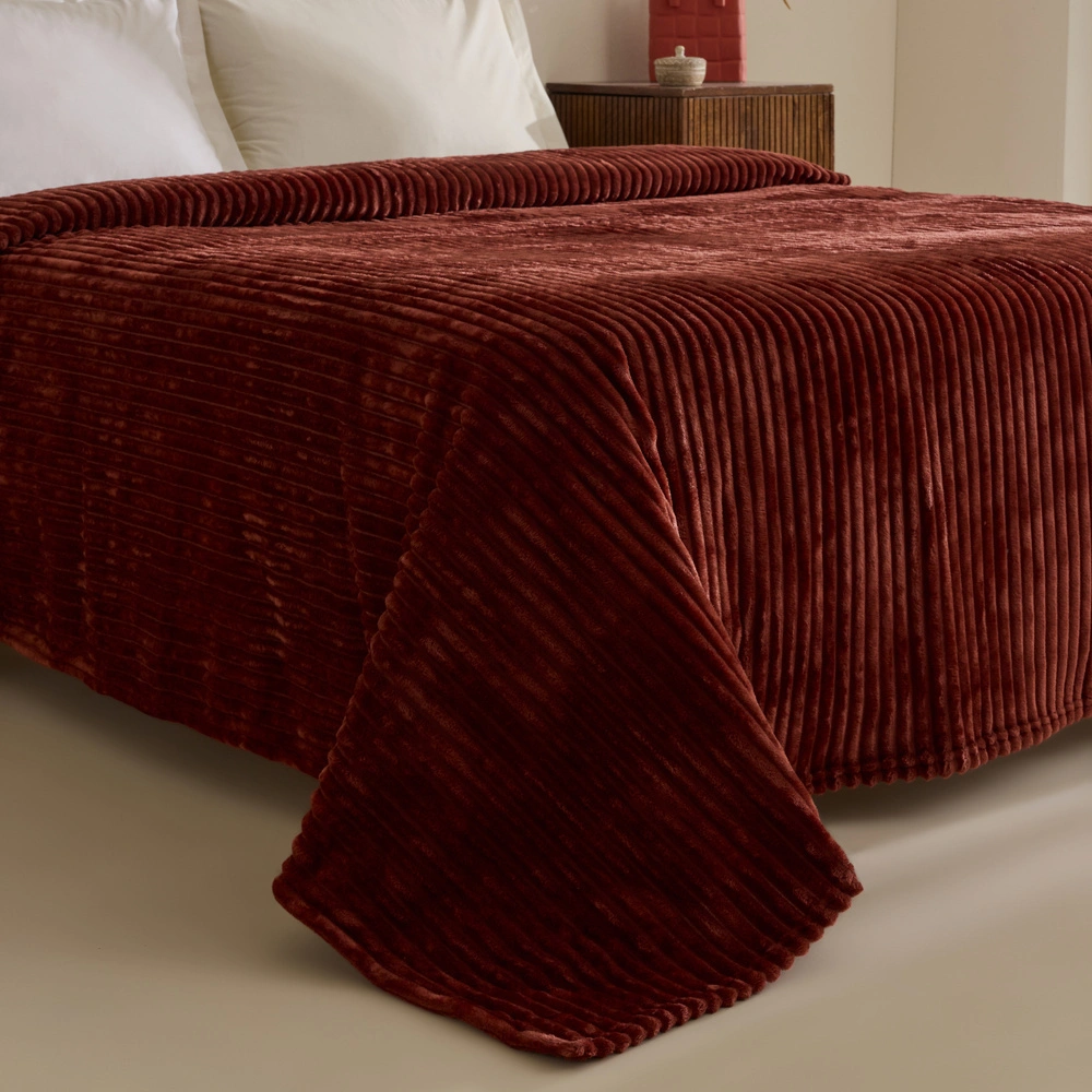 Karaca Home Joena Terracotta Çift Kişilik Battaniye görseli 5