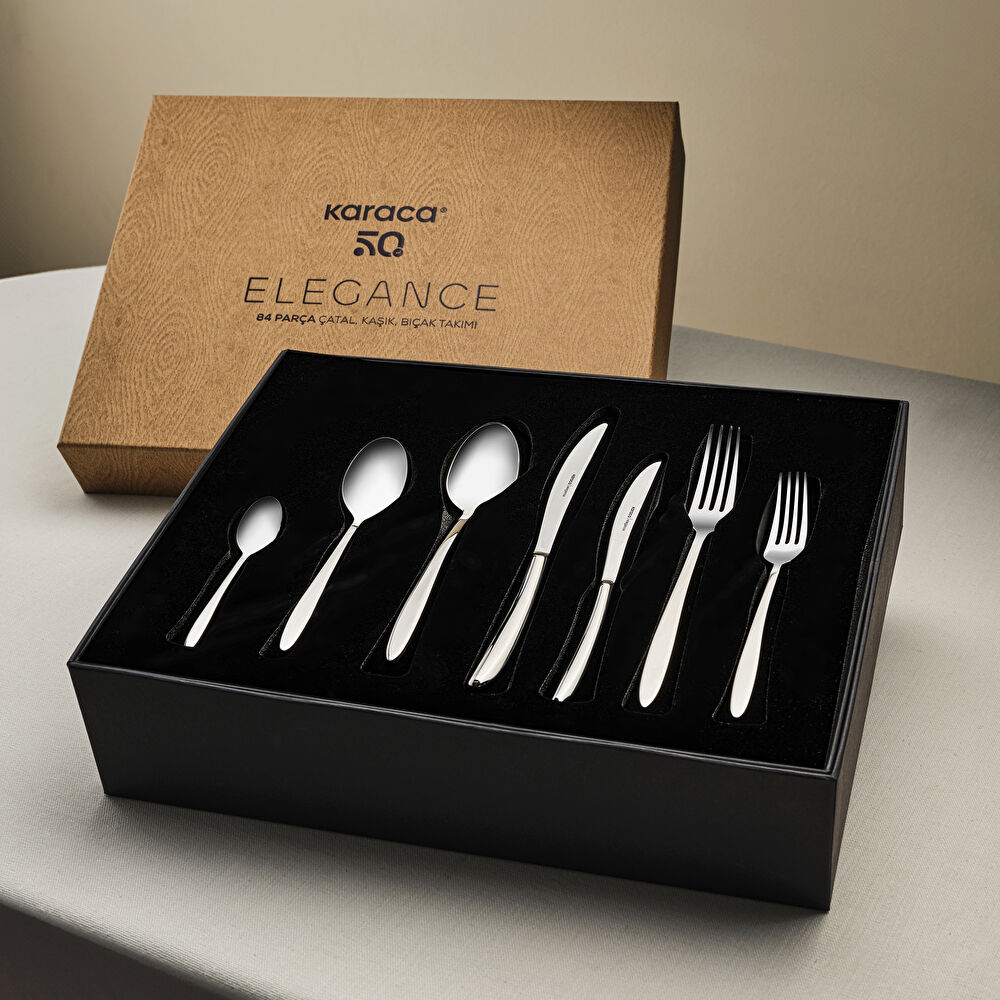 Karaca New Athena Elegance Kutulu 84 Parça 12 Kişilik Çatal Kaşık Bıçak Seti thumbnail 6