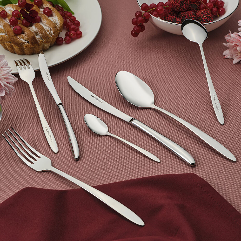 Karaca New Athena Elegance Kutulu 84 Parça 12 Kişilik Çatal Kaşık Bıçak Seti thumbnail 2