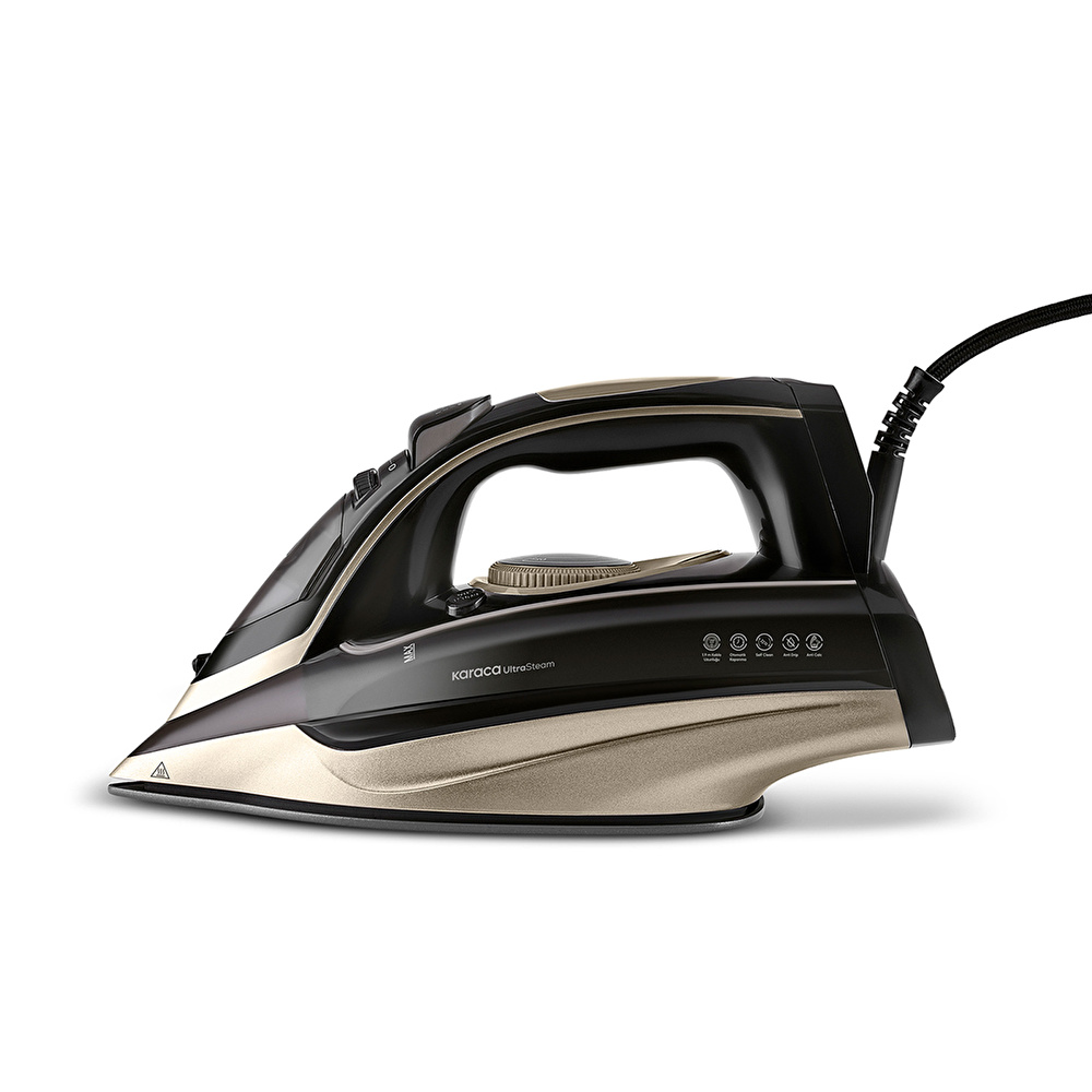 Karaca Vantuz Ultrasteam Buharlı Ütü Black Gold