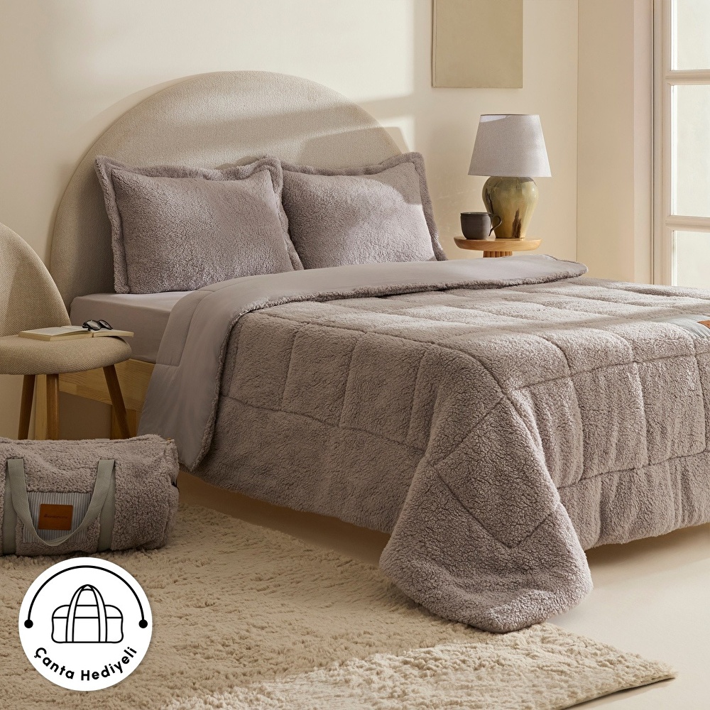 Karaca Home Balmy Cozy Comfort/Uyku Seti Çift Kişilik Gri görseli 1