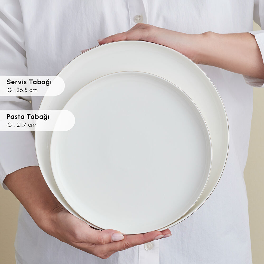 Karaca Stream Bone Astro 53 Parça 12 Kişilik Yemek Takımı Gold thumbnail 7