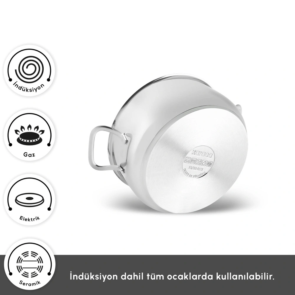 Karaca Arena 8 Parça Çelik Tencere Seti görseli 4