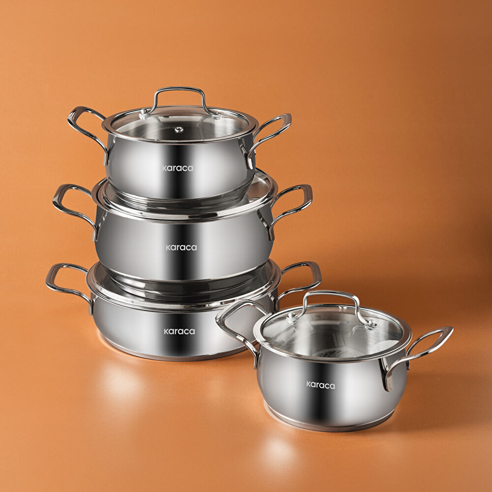 Karaca Arena 8 Parça Çelik Tencere Seti