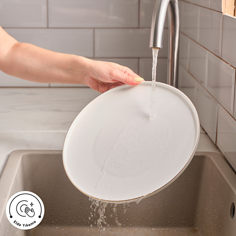 Karaca Stream Bone Saturn 53 Parça 12 Kişilik Yemek Takımı Platin thumbnail 9