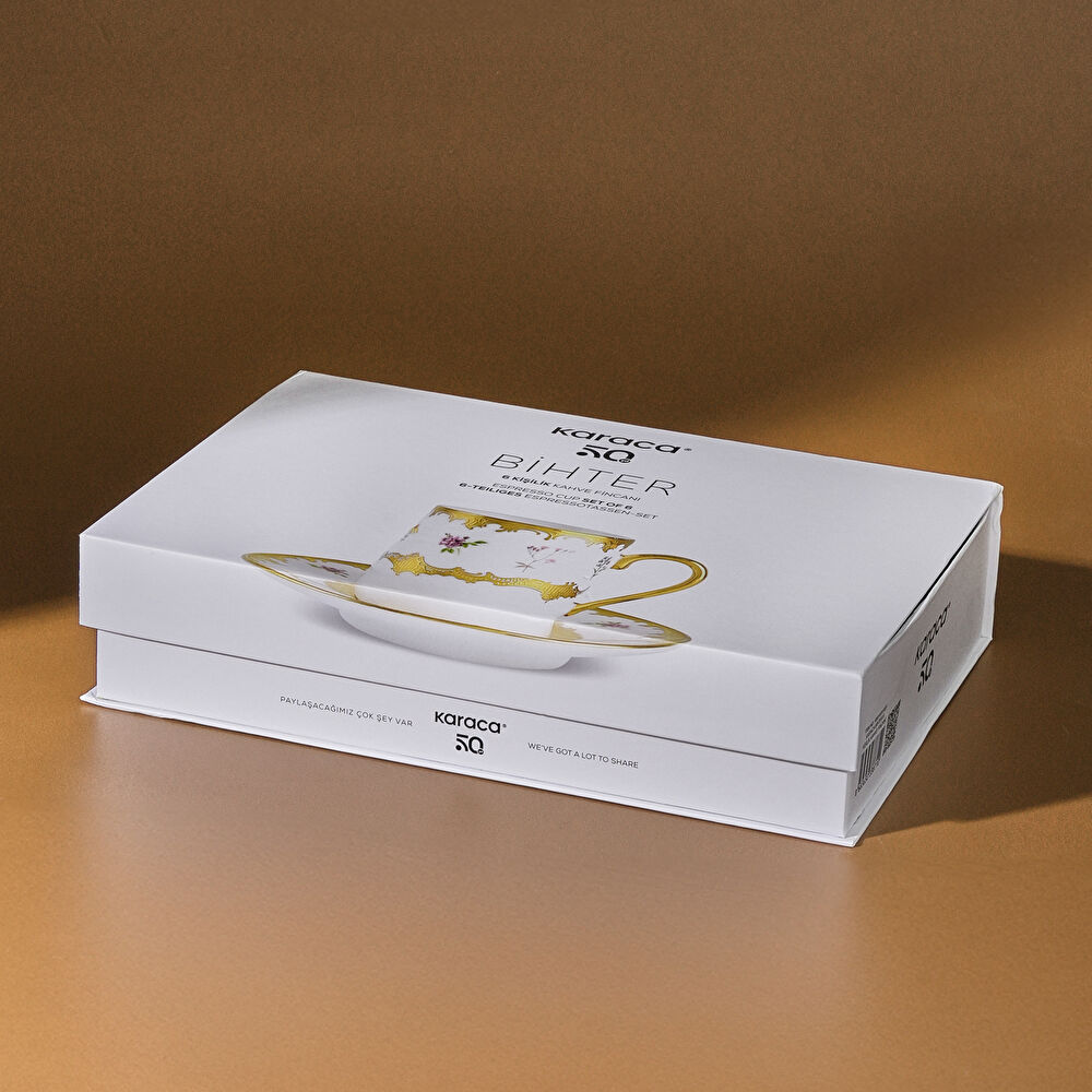 Karaca Bihter 6 Kişilik Kahve Fincan Takımı 90 ml thumbnail 12